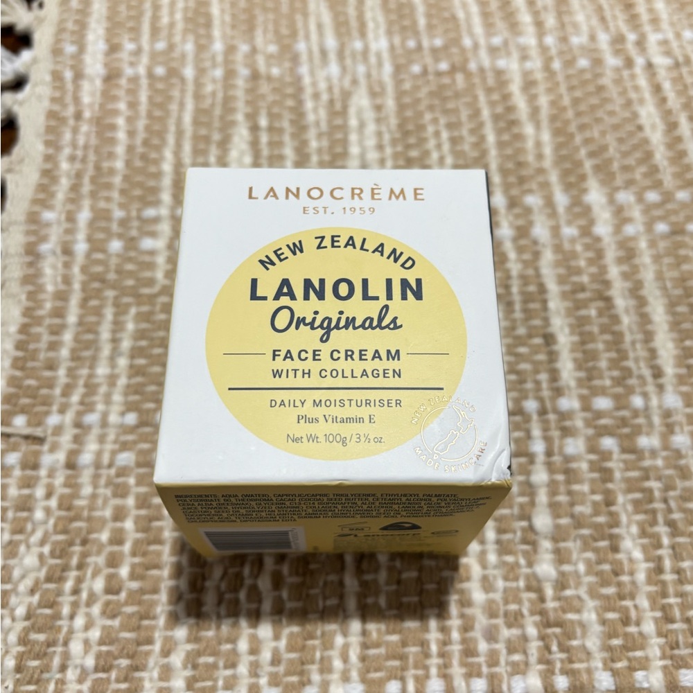 Lanocreme New Zealand Lanolin Face Cream With Collagen 3.5 oz
